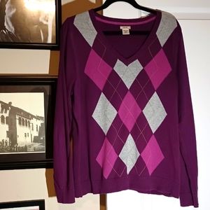 IZOD Argyle V-Neck Sweater